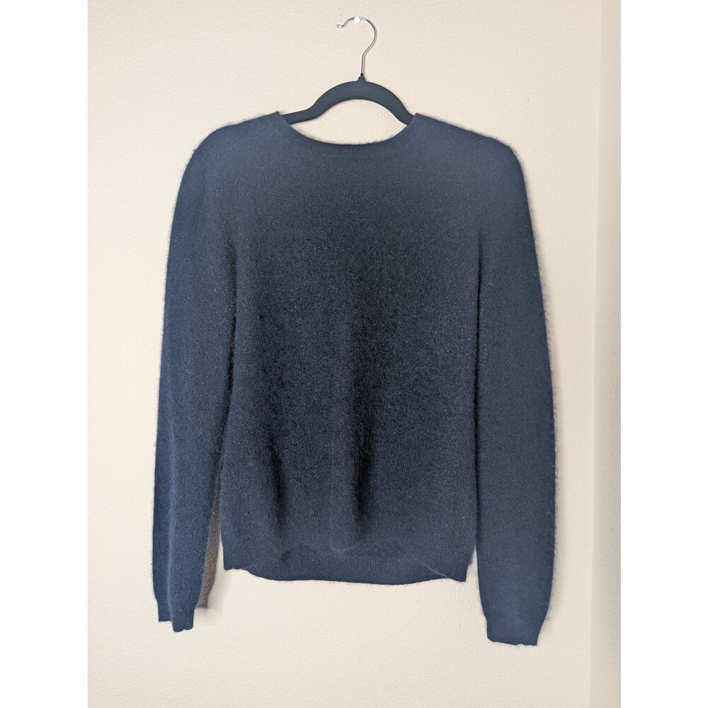 FWM Fenn Wright Manson Navy 100% 2-Ply Cashmere Sweater L